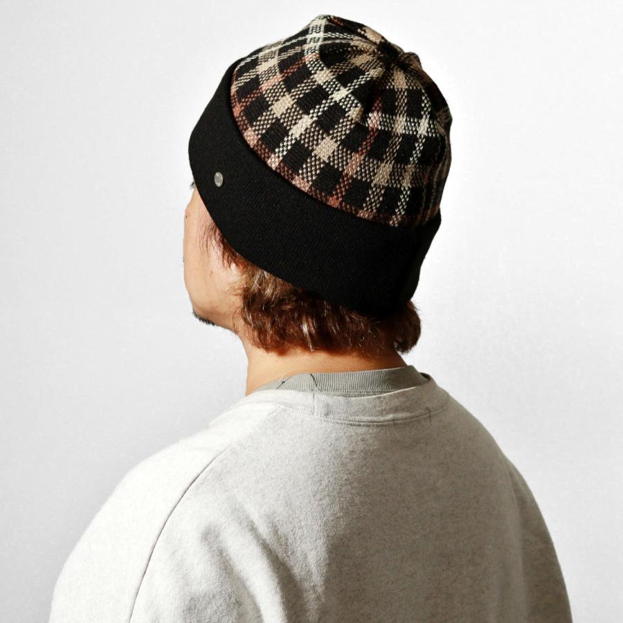 DAKS ニット帽 メンズ チェック ハウスチェック ダックス ニット DAKS ニット帽 メンズ チェック ハウスチェック ダックス ニット