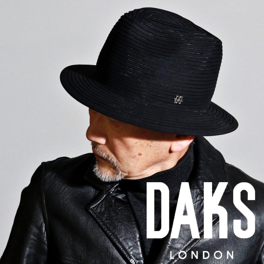 DAKS（ダックス） ハット メンズ 中折れハット ホースヘア 人口皮革 M