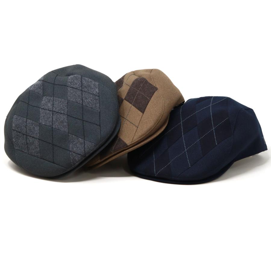DAKS（ダックス） ハンチング帽 メンズ アーガイル柄 畳める帽子 上品