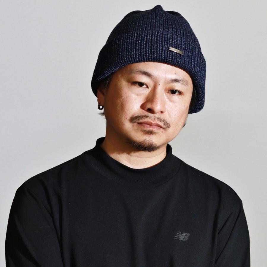 DAKS（ダックス） ニット帽 メンズ 二重編み 杢調 ニット帽子 秋冬