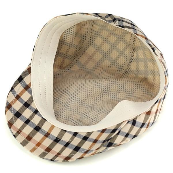 帽子 ハンチング帽 メンズ ダックス ファッション daks チェック 総柄 コットン ブリティッシュ お洒落 ハウスチェック ベージュ系