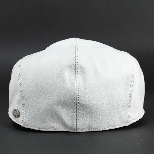 【白ハンチング】 DAKS ハンチング 帽子 メンズ レザーハンチング 白 ブランド