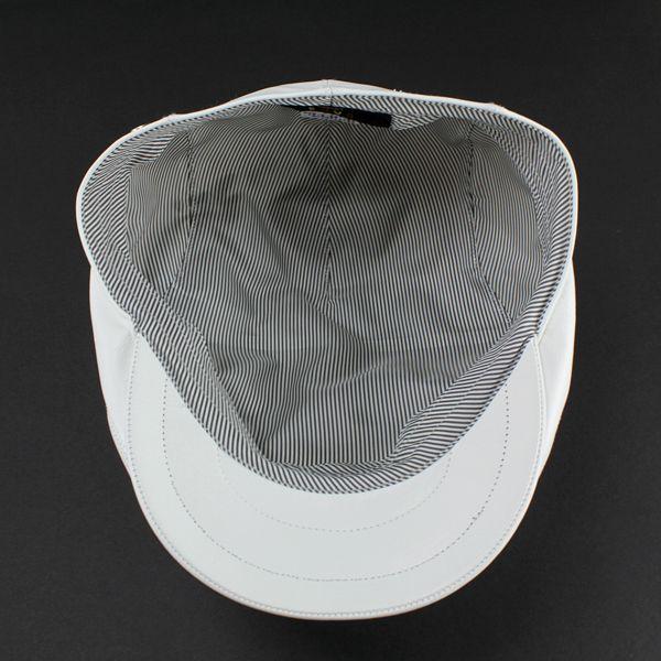 DAKS（ダックス） ハンチング 帽子 メンズ レザーハンチング 白