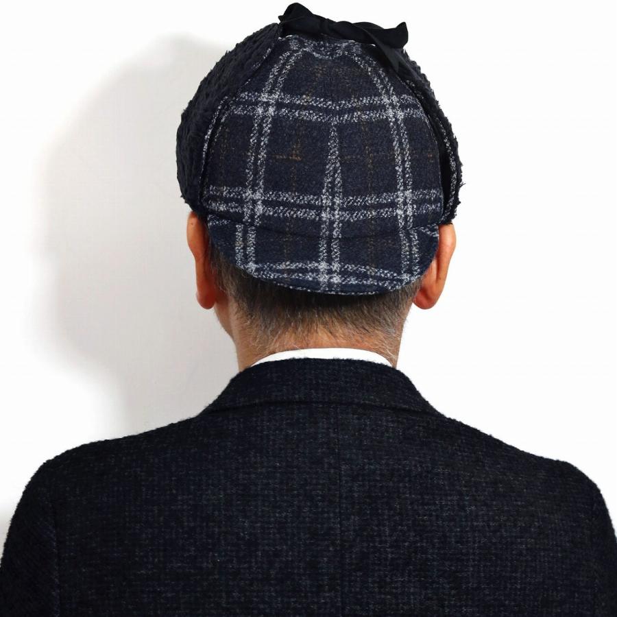 DAKS daks メンズ 帽子 シャーロックハット 探偵帽子 耳当て付