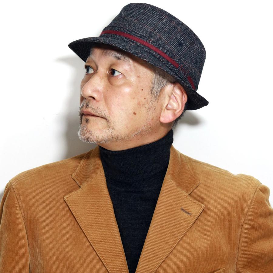 ハット メンズ 帽子 アルペンハット 紳士帽子 50代 60代 70代 秋 冬 紳士ハット ダックス チェック柄 フランネル チャコールグレー D30 072 Elehelm帽子通販専門店 通販 Yahoo ショッピング