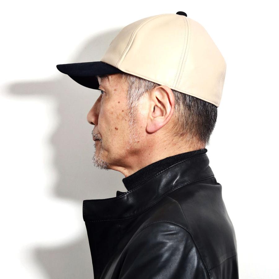 M17☆カベラス☆ダックカバーオール☆裏地フリース☆襟レザー☆XLサイズ DAKS 本革 キャップ メンズ 秋冬 シープレザー 防寒 バイカラー