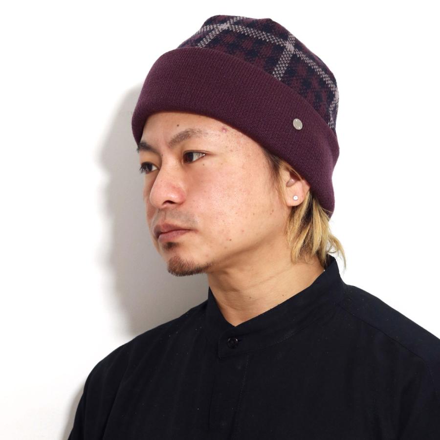 DAKS（ダックス） ハウスチェック ニット メンズ ニット帽 チェック