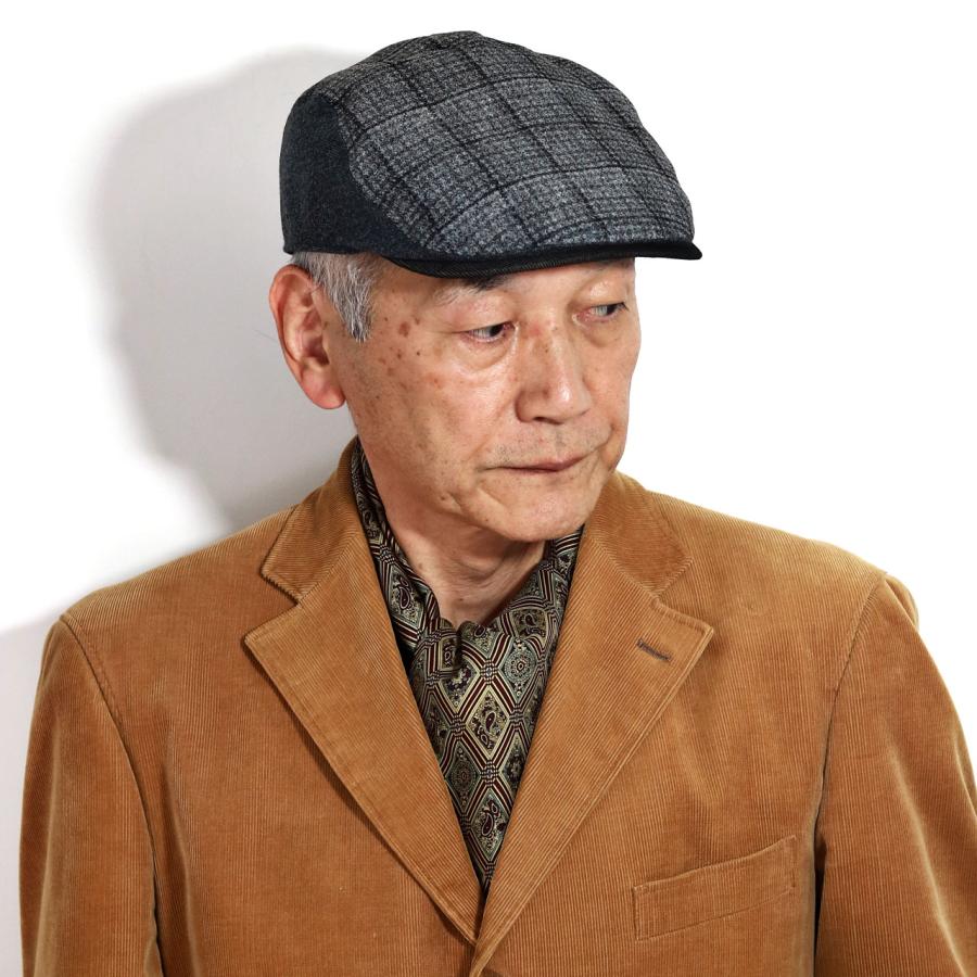 DAKS（ダックス） チェック ナイロン アイビーキャップ 秋冬 帽子