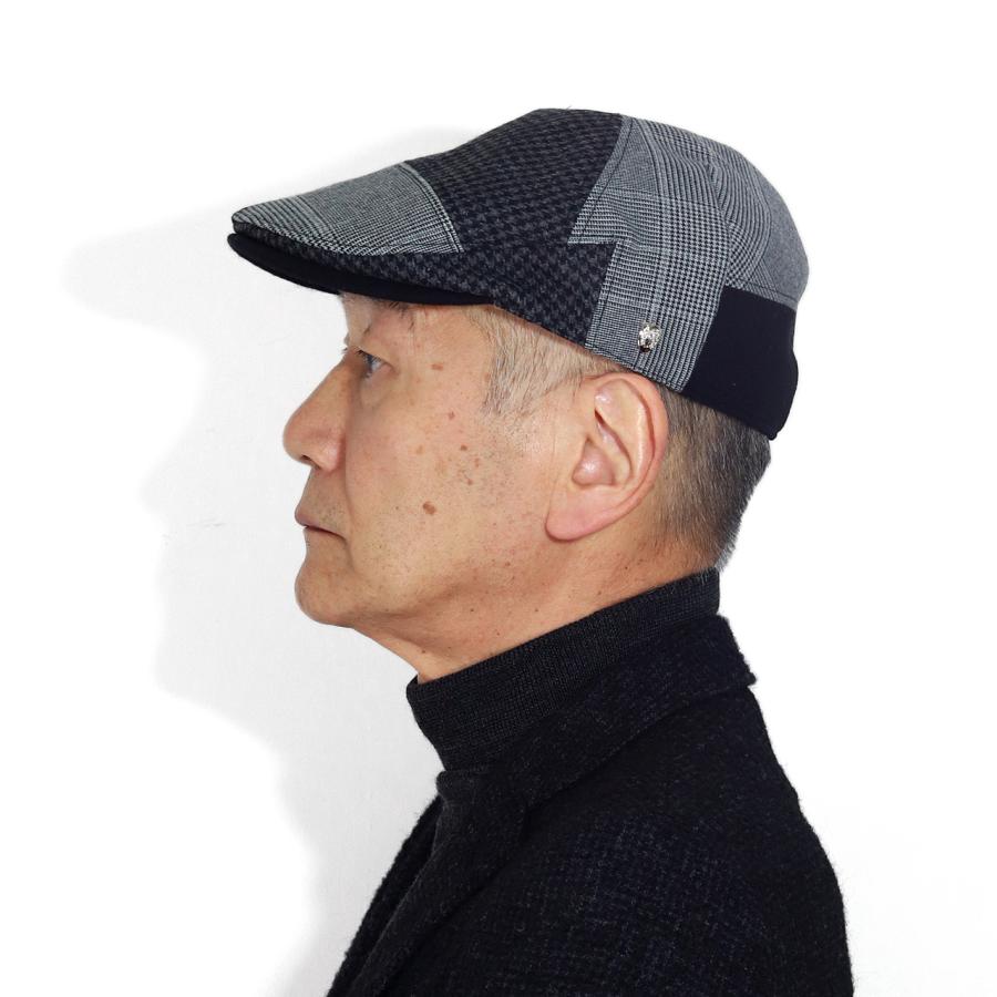 DAKS（ダックス） ハンチング パッチワーク柄 帽子 メンズ グレン
