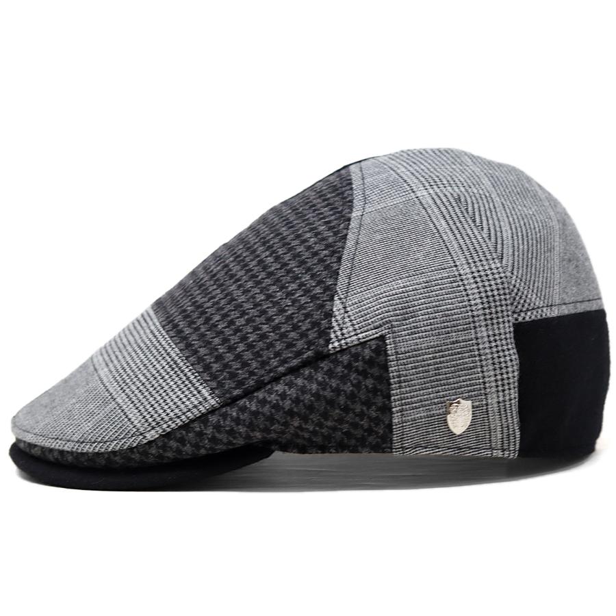 DAKS（ダックス） ハンチング パッチワーク柄 帽子 メンズ グレン