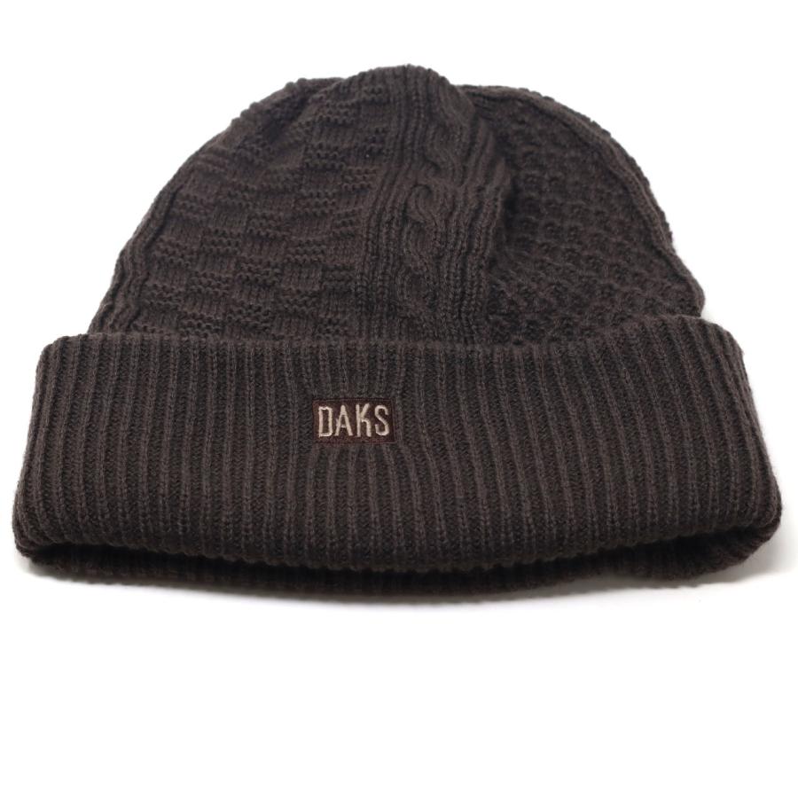 DAKS ウール ニット帽 ダックス メンズ ワッチ 冬 帽子 ブランド