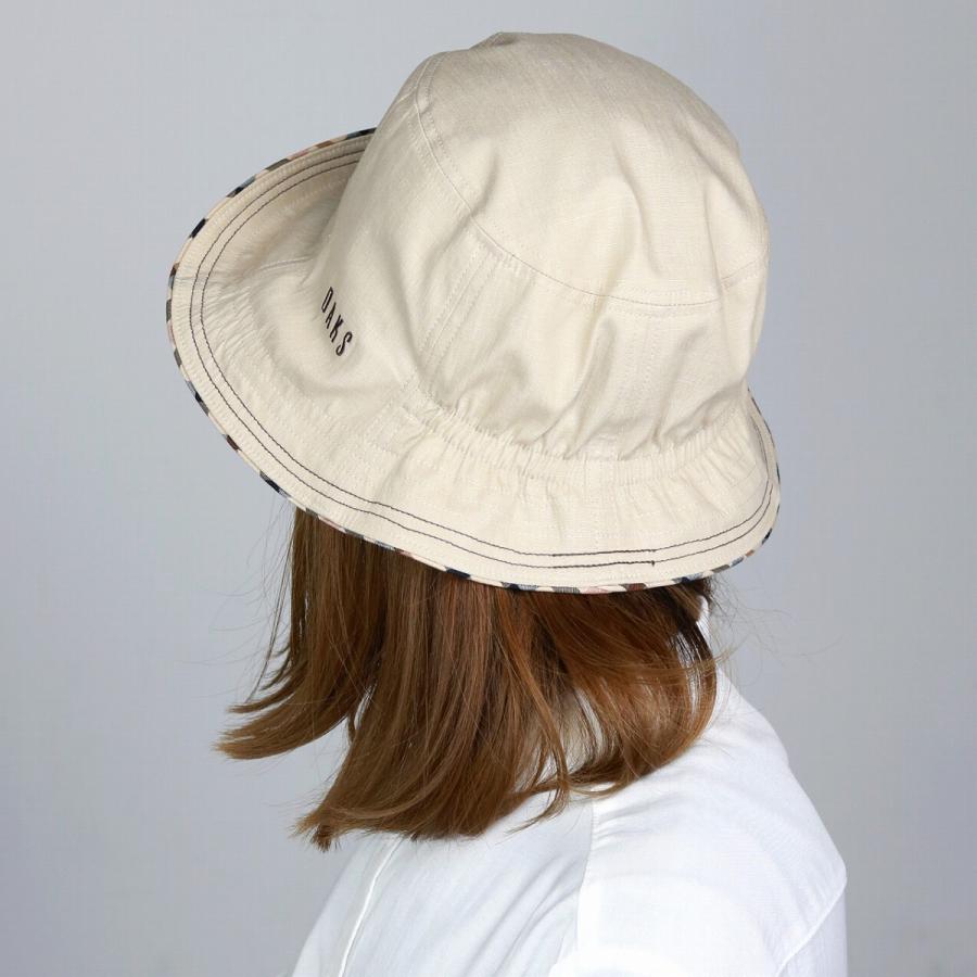 DAKS ハット レディース UV 帽子 春夏 チューリップハット 帽子 リボン チェック柄 レディース 女性 婦人 ダックス 日本製 ハウスチェック 春 夏 S M L ベージュ ブラック ネイビー ブラウン [ floppy hat ] 30代 40代 50代 60代 ファッション 母の日 DAKS（ダックス） レディース ハット 英国ブランド コットン100％ 先染