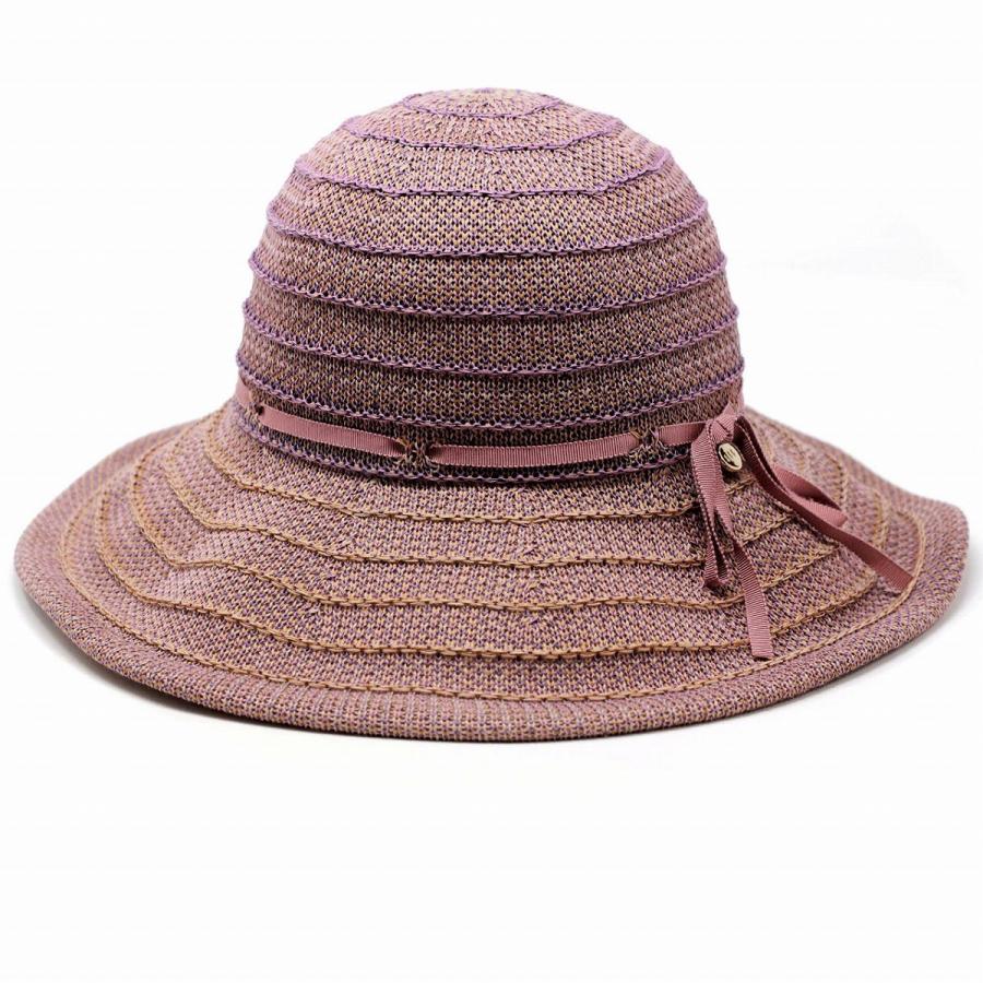DAKS つば広 帽子 ボーダー 擬麻 綿ロード ハット レディース ツバ広帽子 日焼け対策 ブランド ダックス 春夏 帽子 UVカット 折りたためる サマーハット 通気性が良い 涼しい 女優帽 ミセスハット 紺 ピンク 茶 女性 誕生日 プレゼント ギフト ラッピング無料 母の日 DAKS（ダックス） つば広帽子 ボーダー 擬麻 綿ロード ハット