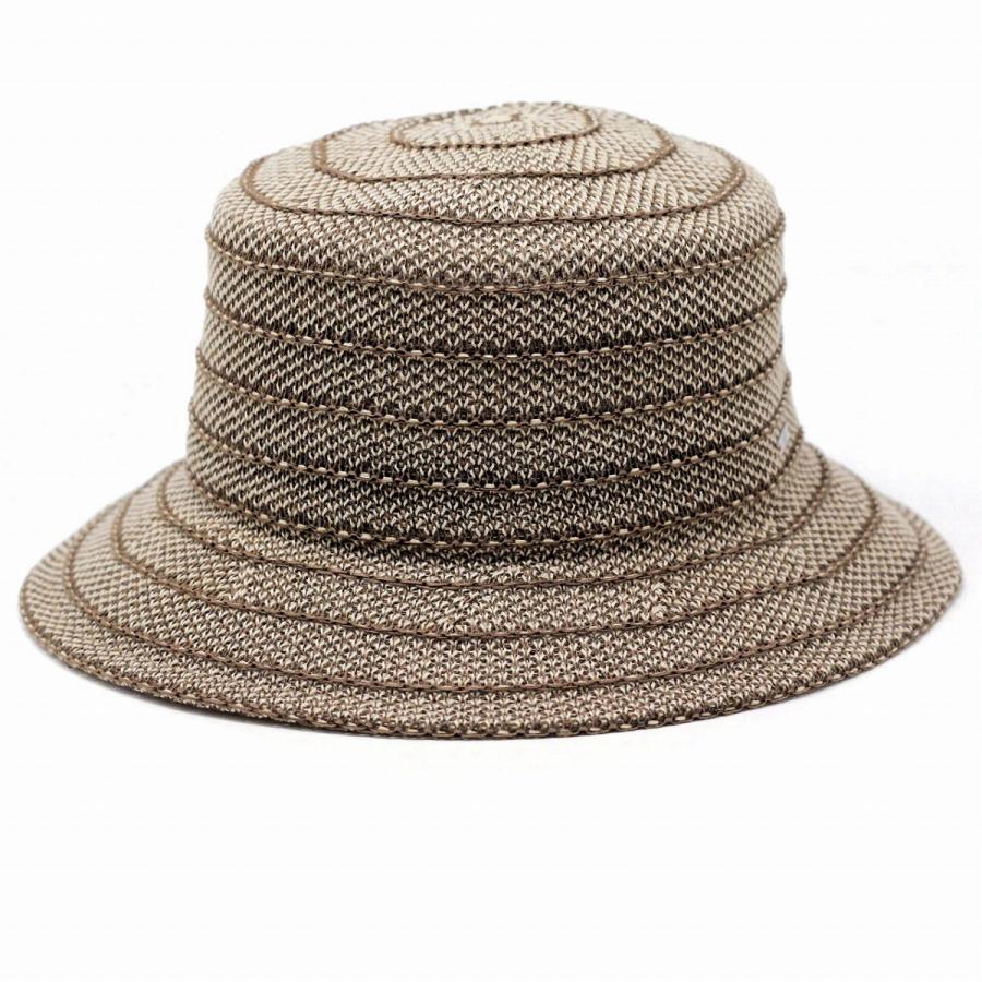 DAKS（ダックス） 平天 クロッシェ 帽子 ボーダー 擬麻 綿ロード