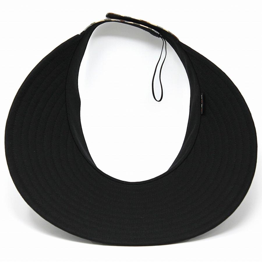 DAKS（ダックス） サンバイザー 広つば レディース チェック 柄 麻 UV