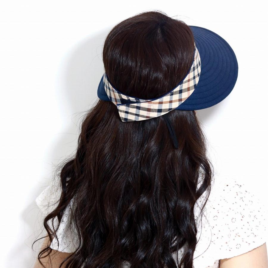 DAKS（ダックス） 広つば クルクルバイザー 女性 日除け 手洗い可