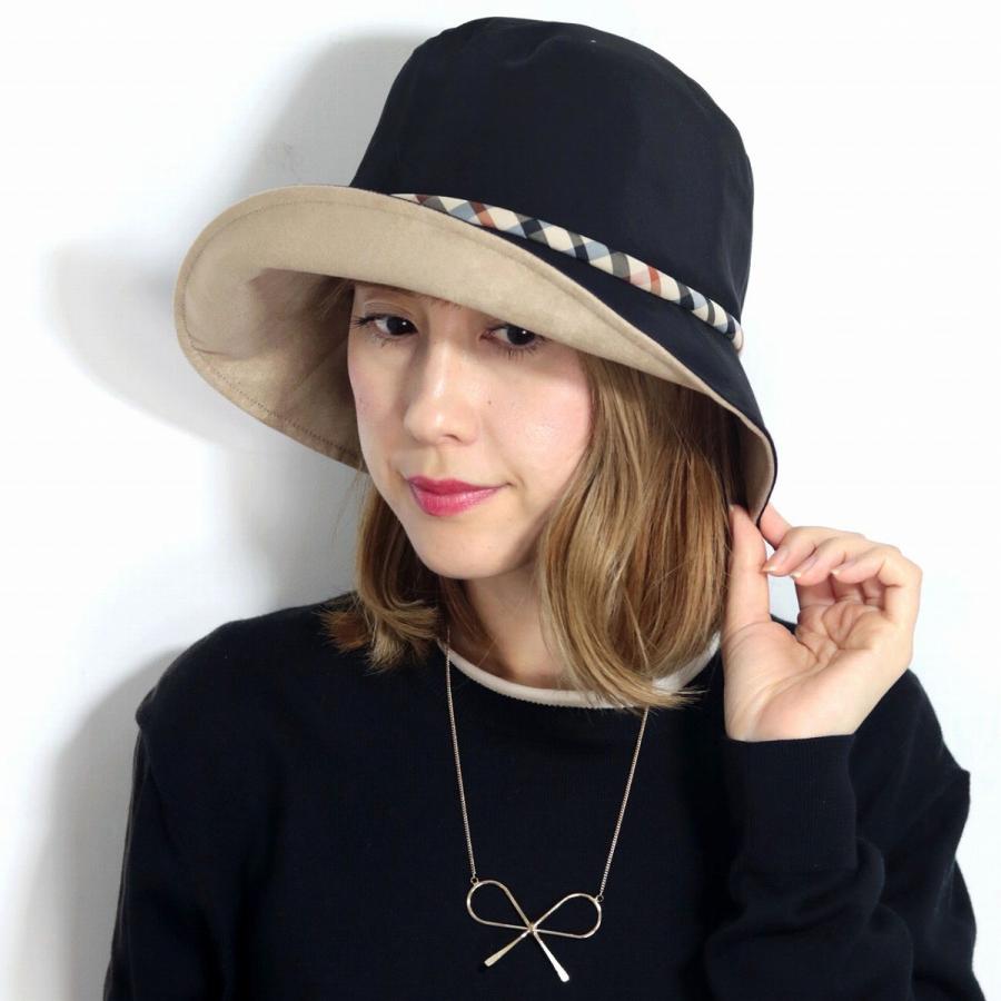 紫外線対策 おしゃれ 帽子 ダックス ハット 黒 レディース Uvカット 帽子 折りたたみ ブラック ミセス ファッション ハット D9812 011 Elehelm帽子通販専門店 通販 Yahoo ショッピング