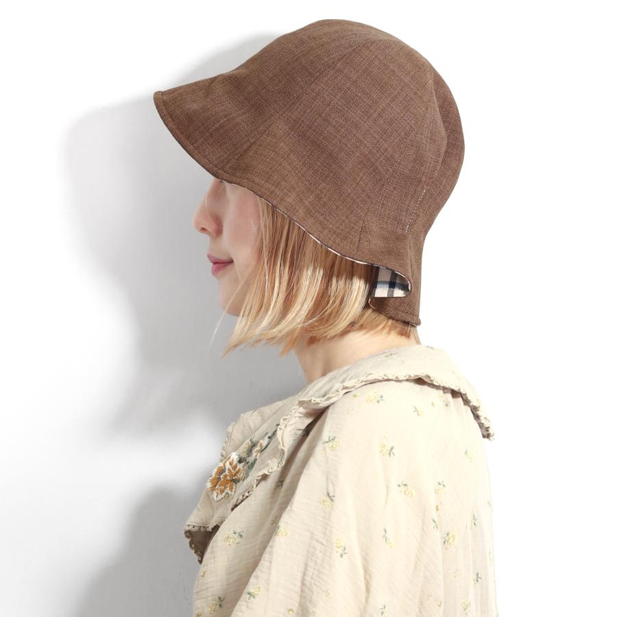 DAKS レディースハット リバーシブル チェック柄 春夏 帽子 DAKS レディースハット リバーシブル チェック柄 春夏 帽子