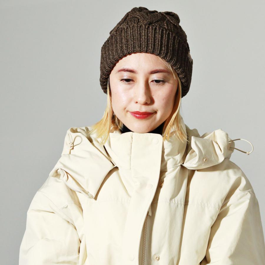 DAKS（ダックス） ニット帽 レディース ケーブル編みニット 1/7