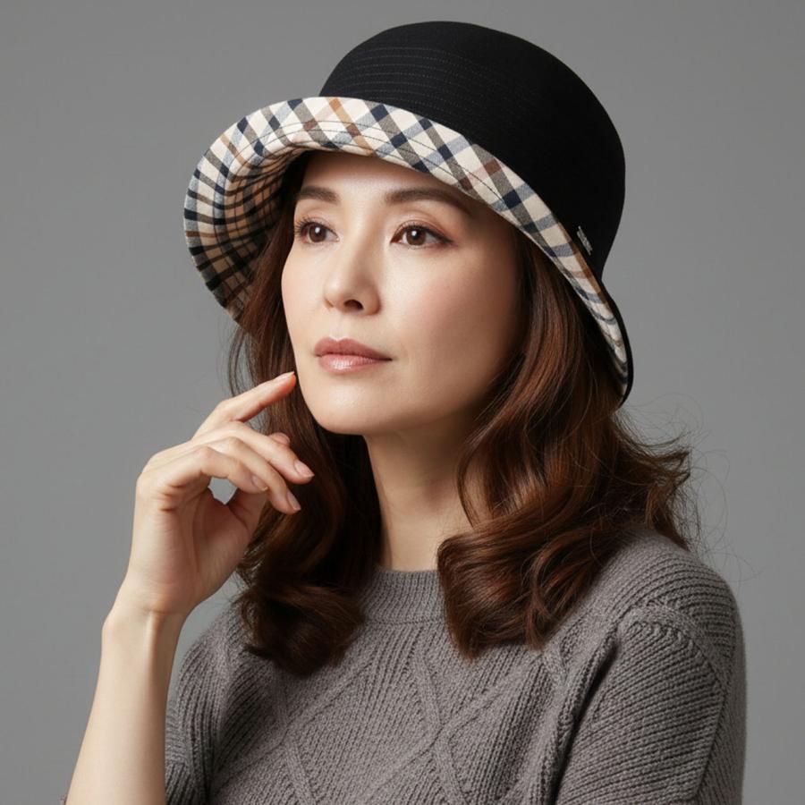 DAKS（ダックス） 帽子 ミセス ハット クロッシェハット 起毛 フェルト