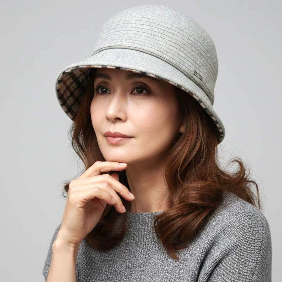 DAKS（ダックス） 帽子 ミセス ハット クロッシェハット 起毛 フェルト