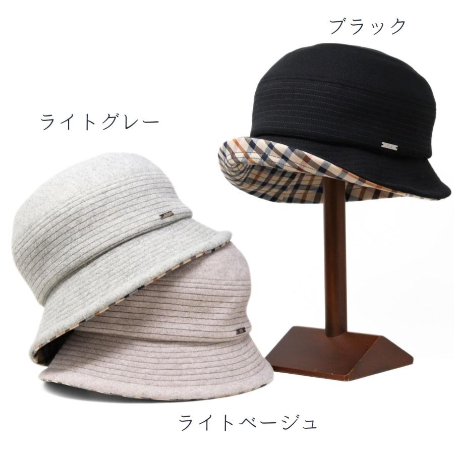 DAKS（ダックス） 帽子 ミセス ハット クロッシェハット 起毛 フェルト