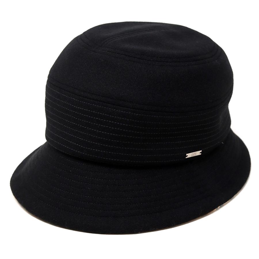 【希少】 Mrs. Dewson's Hats フェドラハット 56cm 黒 DAKS（ダックス） 帽子 ミセス ハット クロッシェハット 起毛 フェルト
