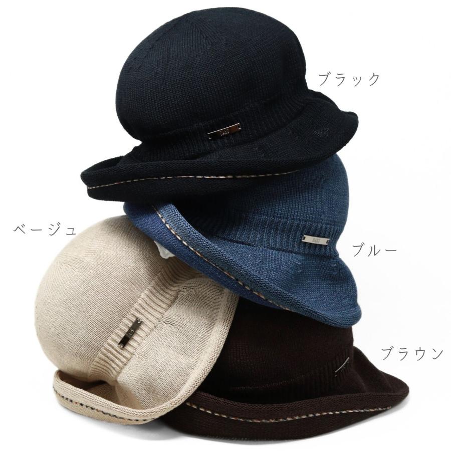DAKS（ダックス） レディース 麻 ハット 通気性 サーモニット フィット