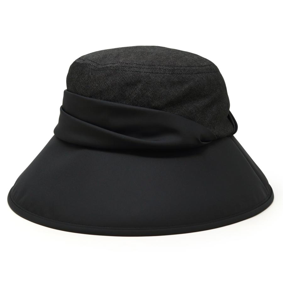DAKS（ダックス） 帽子 レディース ミセス ハット 秋冬 黒 つば広 UV