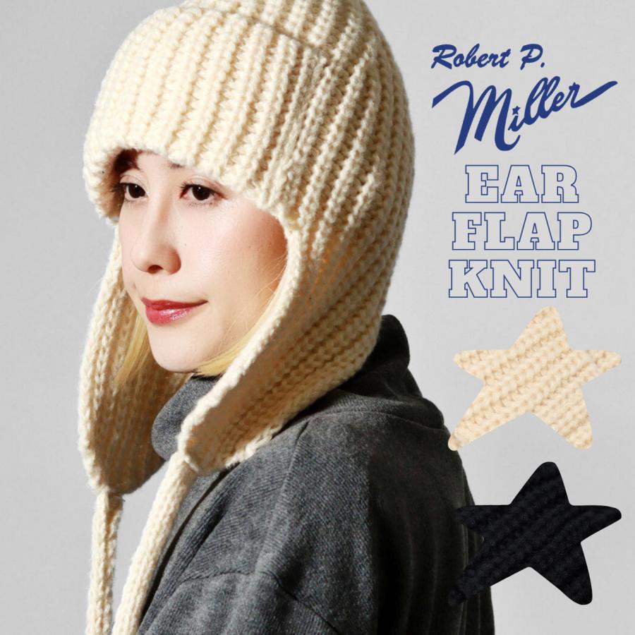Robert P. Miller ニット帽 耳あて付き 毛糸 帽子 レディース Robert P. Miller ニット帽 耳あて付き 毛糸 帽子 レディース