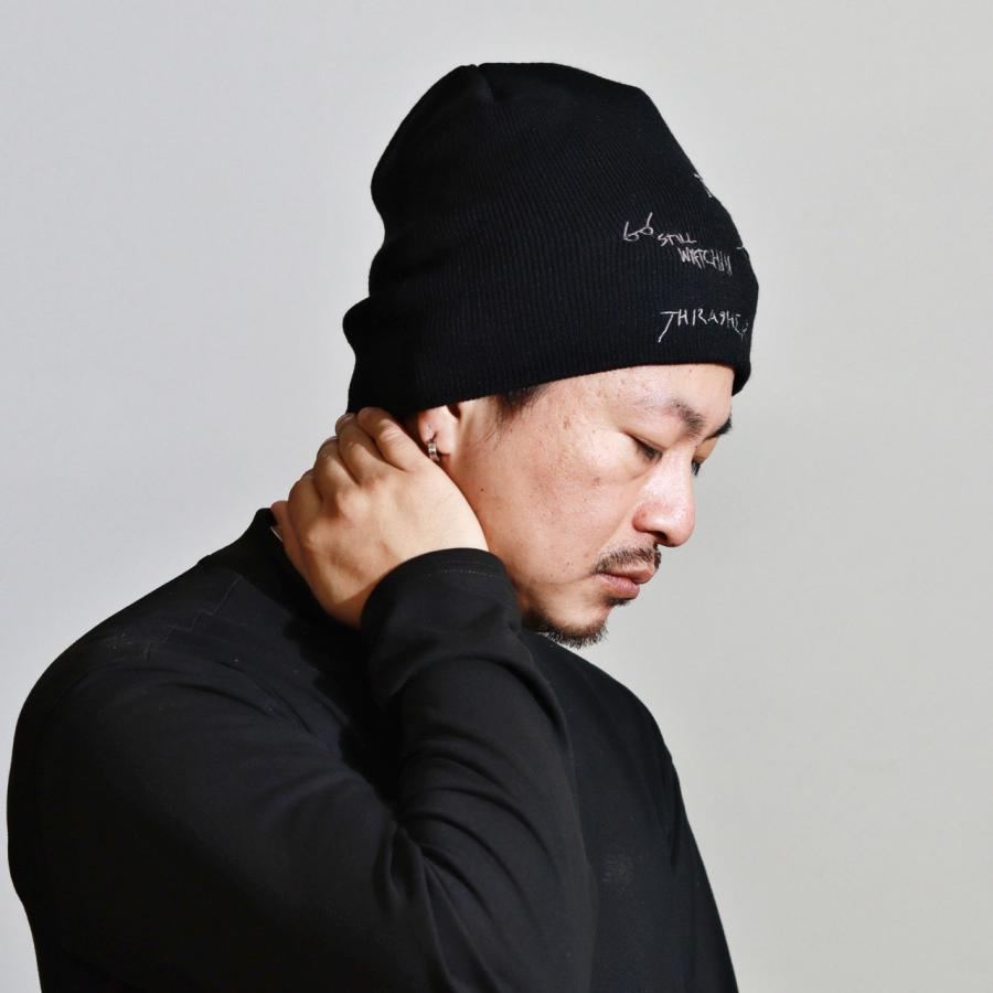 THRASHER（スラッシャー） ニット帽 メンズ ステッカー付き ビーニー