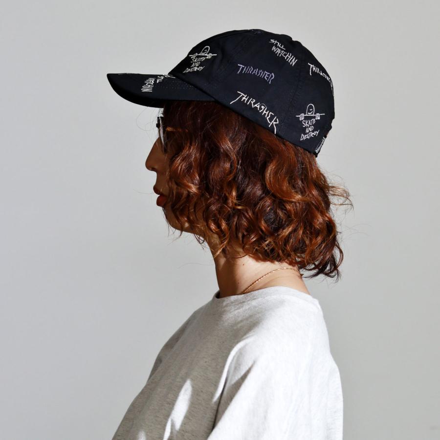 THRASHER（スラッシャー） キャップ メンズ ステッカー付き 総柄