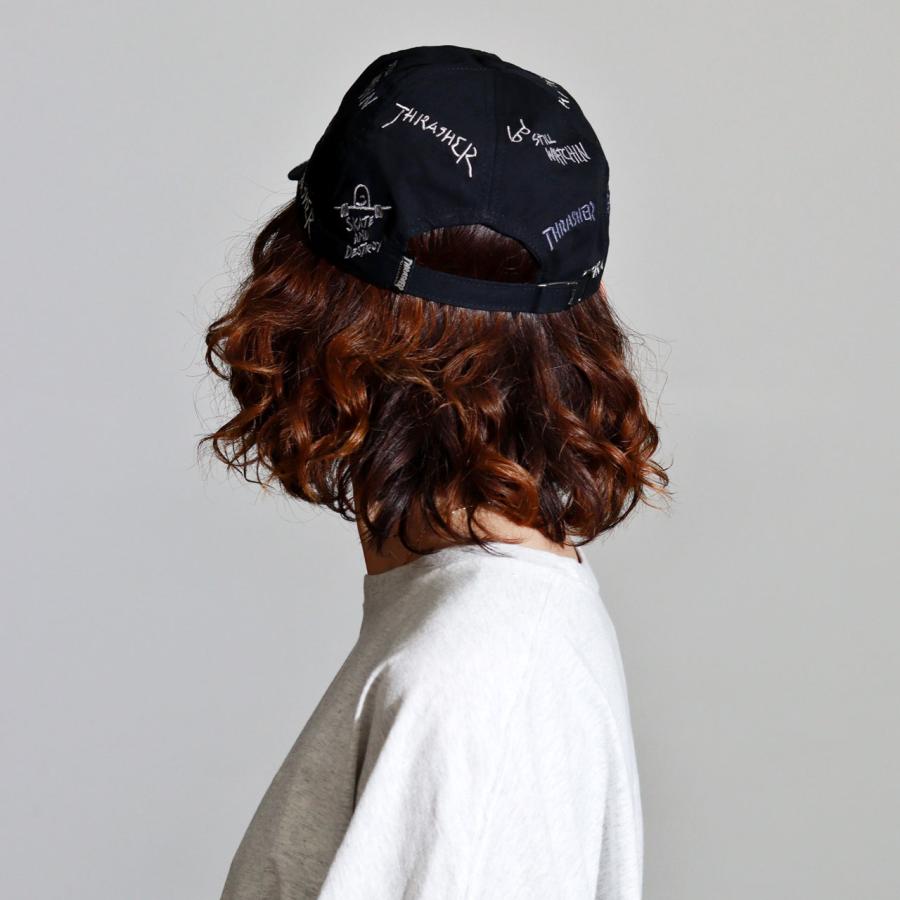 THRASHER（スラッシャー） キャップ メンズ ステッカー付き 総柄