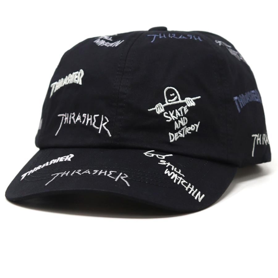 THRASHER（スラッシャー） キャップ メンズ ステッカー付き 総柄