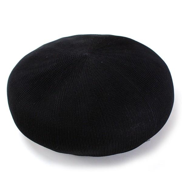 ベレー帽 春 夏 帽子 レディース 大きめゆったりシルエット 大きい サマーニット 通気性抜群 日本製 ブラック｜elehelm-hatstore｜02