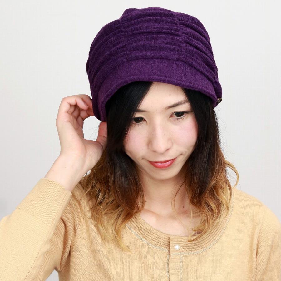 ツバ付き ニット ターバン 婦人 帽子 レディース 秋冬 エリートシャポー ニットキャス 無地 上品 大人 女性 ギフト プレゼント 紫 パープル Er 350 032 Elehelm帽子通販専門店 通販 Yahoo ショッピング