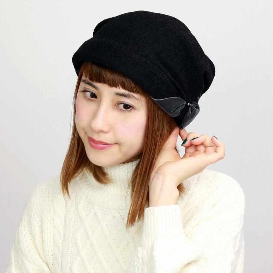 エリートシャポー エスクレー ニット ターバン 帽子 上品 リボン