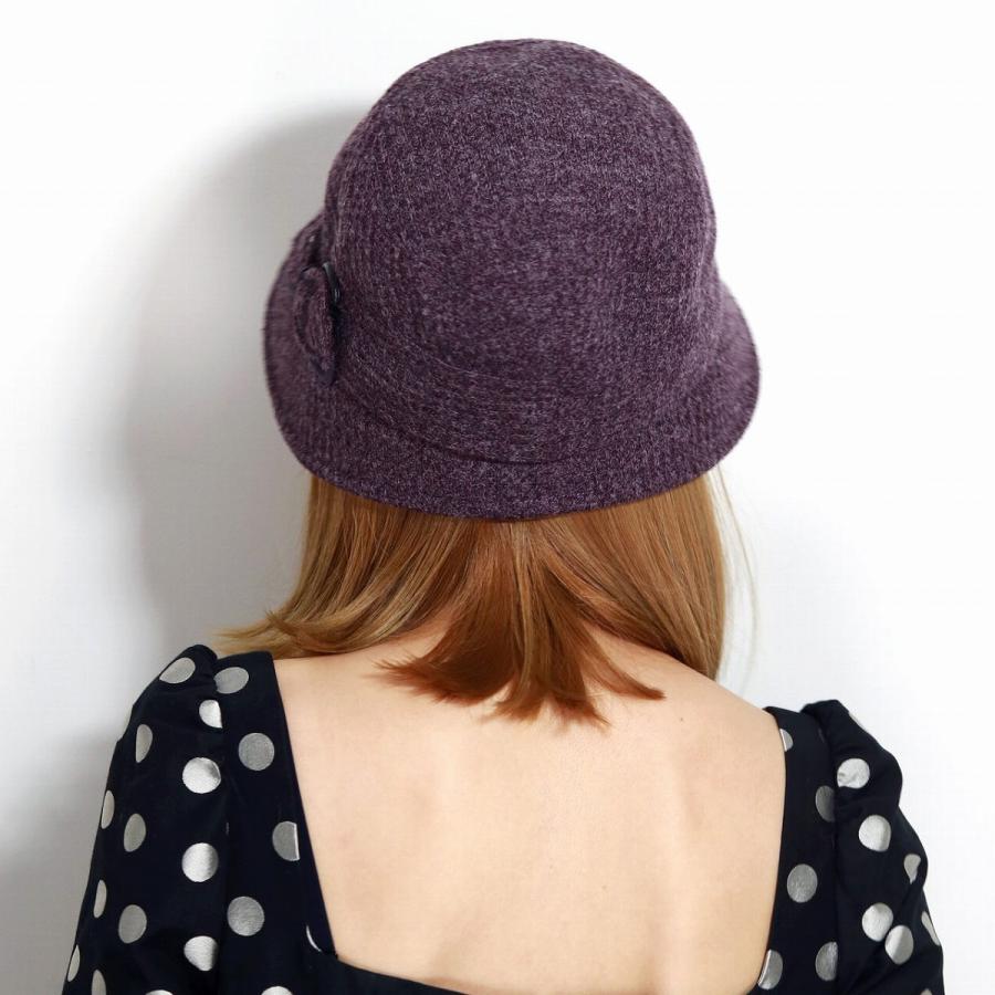 秋 冬 レディースハット 紫 帽子 ハット 小さいサイズ リボンモチーフ Elite Chapeau クロッシェハット パープル Er 032 Elehelm帽子通販専門店 通販 Yahoo ショッピング