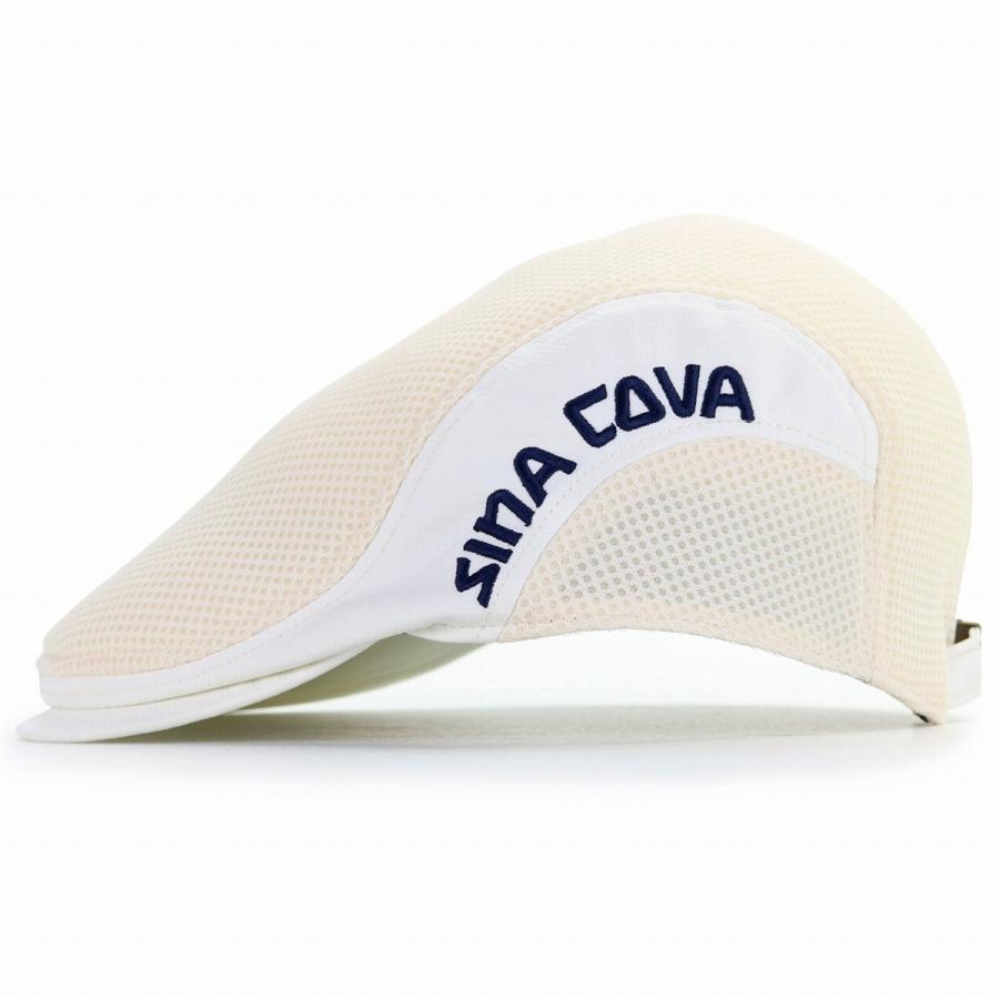 SINA COVA シナコバ ハンチング　帽子　ホワイト系　ユニセックス　ゴルフ SINA COVA シナコバ ハンチング 帽子 ホワイト系 ユニセックス