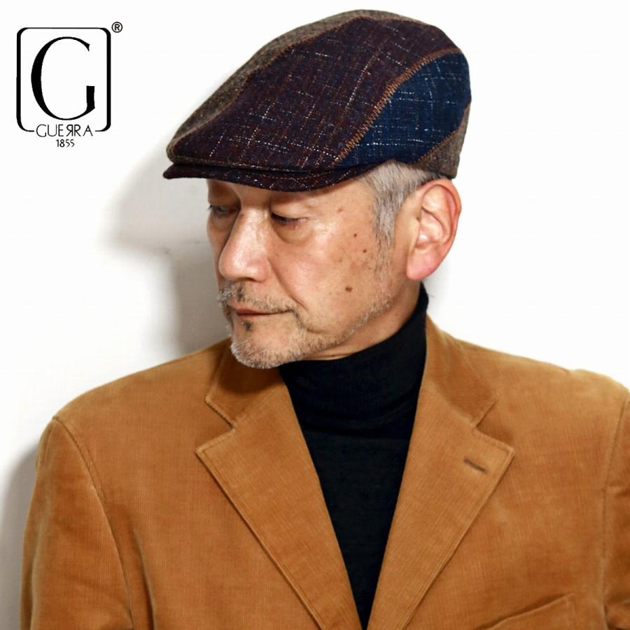 ハンチング メンズ イタリア GUERRA ゲラ 帽子ブランド ツイード