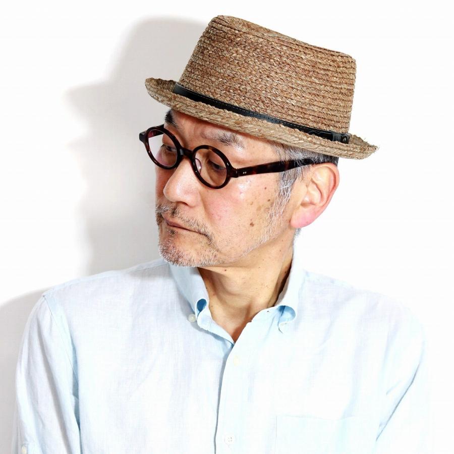 ラフィアブレード ポークパイハット 春 夏 帽子 麦わら帽子 ラフィア