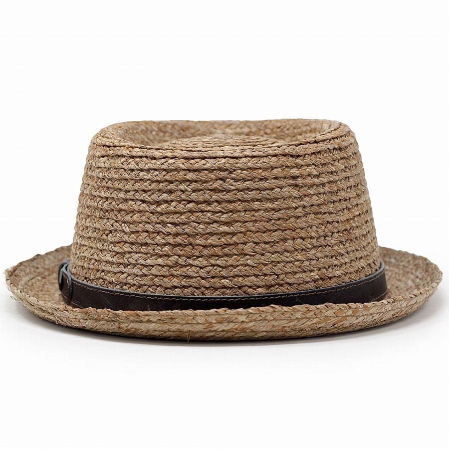 ラフィアブレード ポークパイハット 春 夏 帽子 麦わら帽子 ラフィア