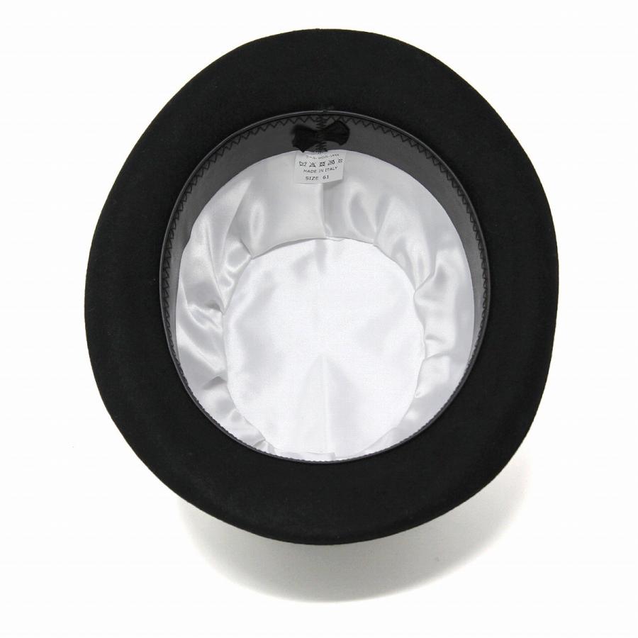 ボーラーハットガリアーノソルバッティメンズ帽子レディース帽子ダービーハットフェルトハット山高帽ウール黒ブラック イタリア製 ボーラーハット ガリアーノ ソルバッティ メンズ 帽子