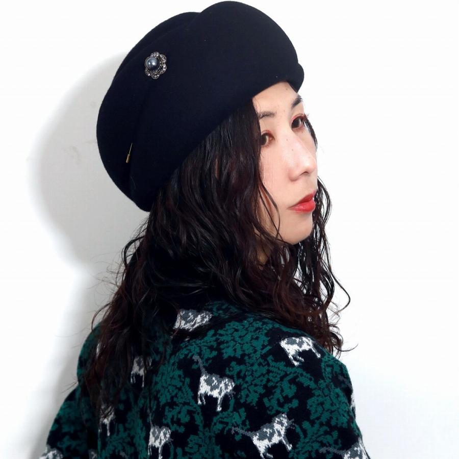 ラッピング不可 帽子 レディース イタリア製 トーク帽 つば無しハット トルコ帽 ハンチング ベレー帽 Labelians Fr