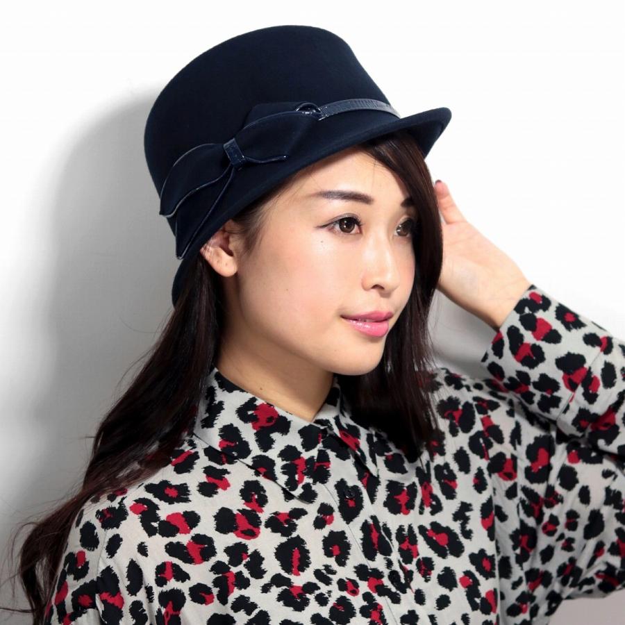 フェルトハット 中折れ 帽子 レディース ワンポイント ガリアーノソル