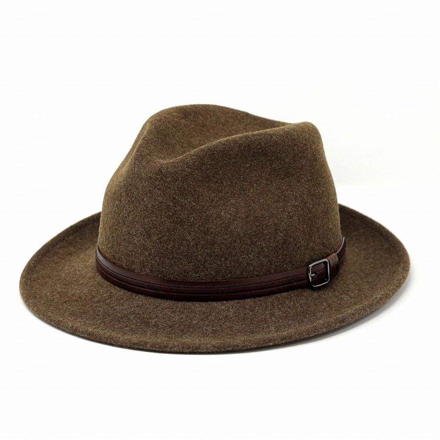 ガリアーノソルバッティ フェルトハット ワイドブリム 中折れ 帽子 秋