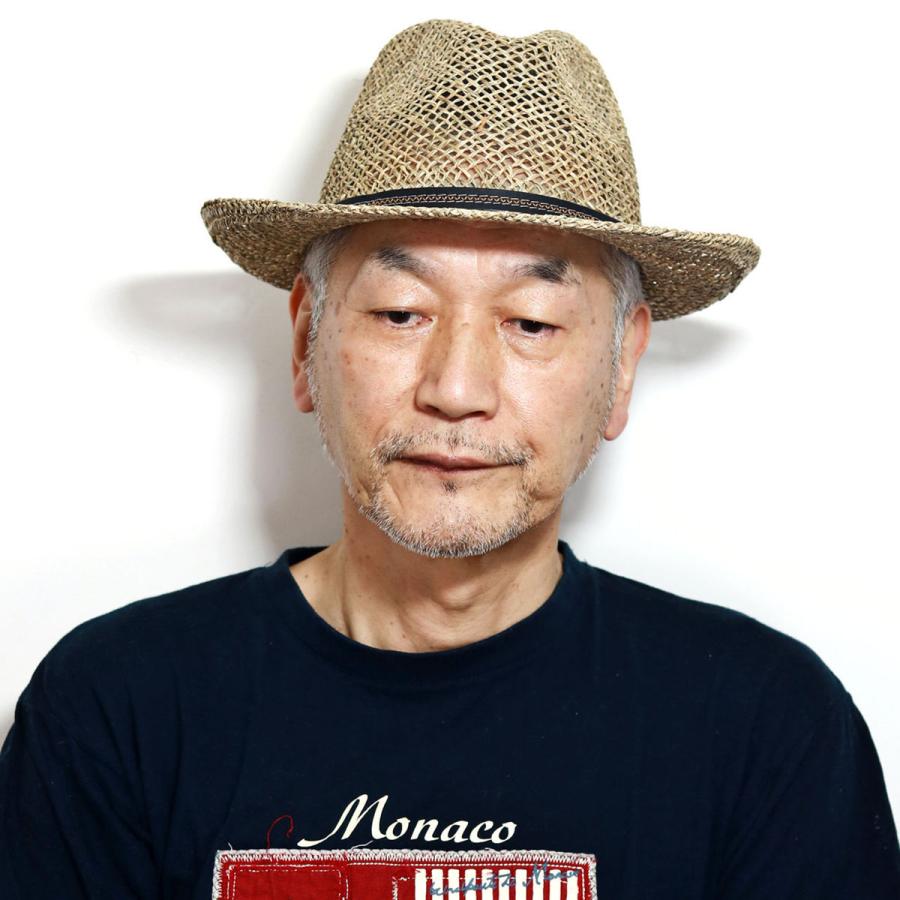 涼しい 麦わら ハット 春夏 帽子 メンズ 中折れ ヨリカンピ ストロー