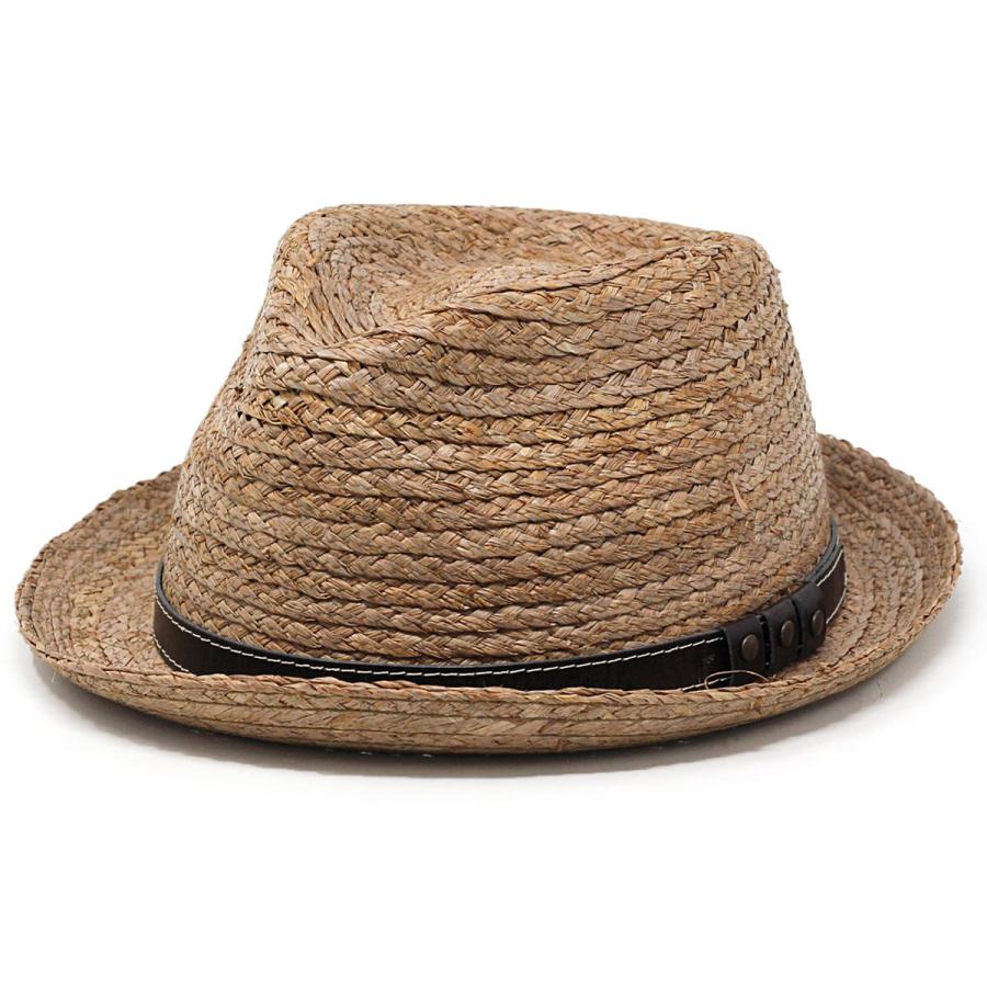 イタリア製 古着 ブロンテ 麦わら帽子 ハット フェドラハット ストローハット メンズ 帽子 ハット 春夏 ラフィア フェドラハット 涼しい