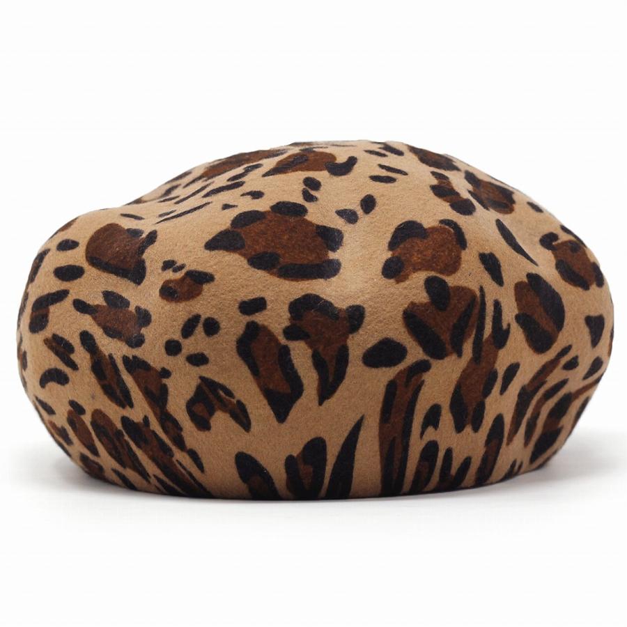 ベレー帽 レディース ヒョウ柄 秋冬 GALLIANO SORBATTI ウール