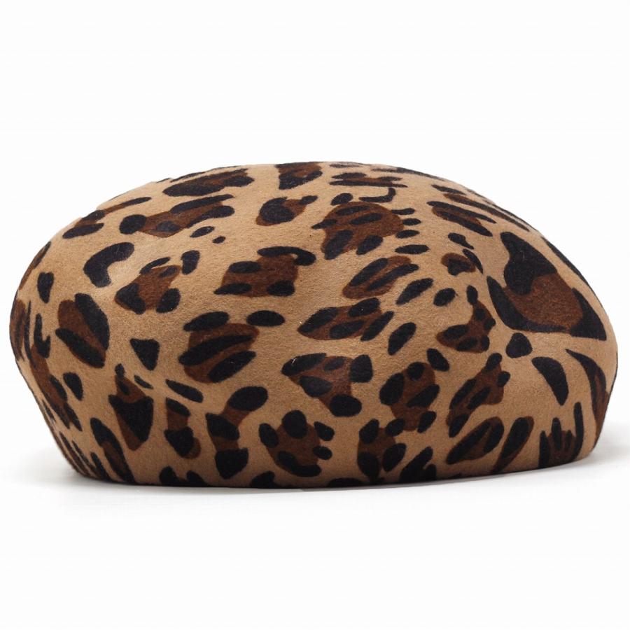 ベレー帽 レディース ヒョウ柄 秋冬 GALLIANO SORBATTI ウール